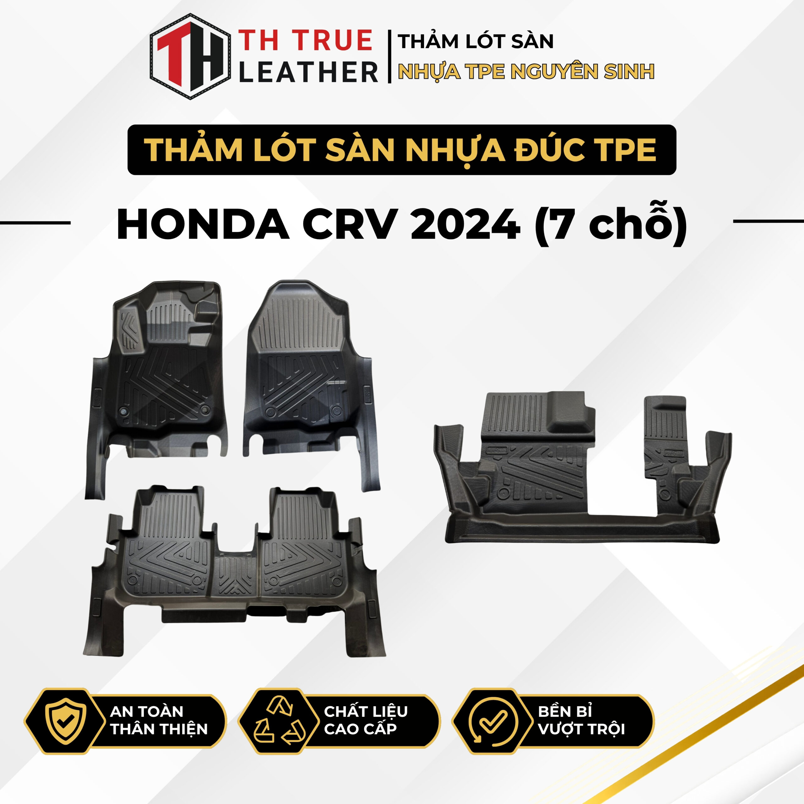 Thảm lót sàn ô tô TPE Honda Crv 2024 – 2026 7 chỗ