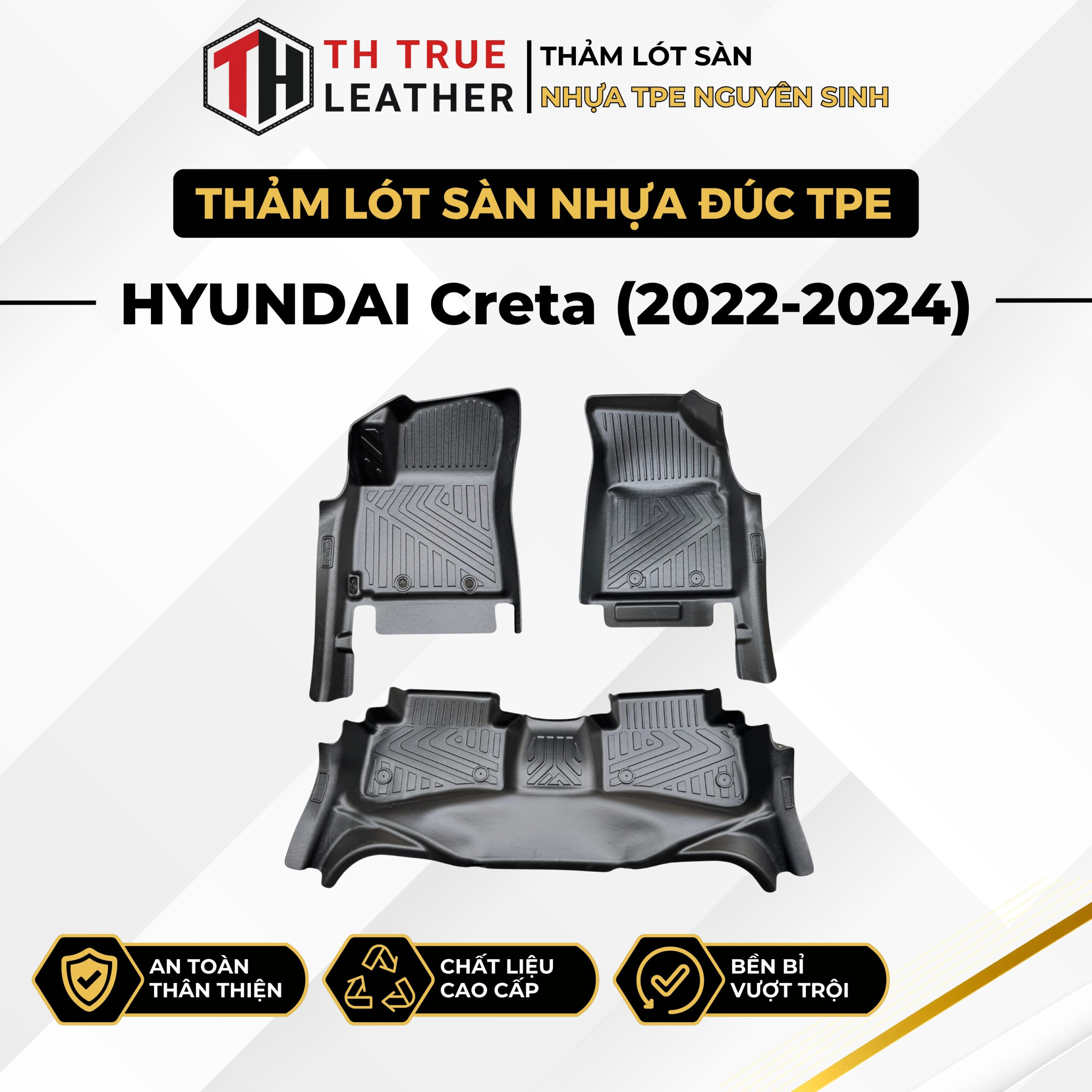 Thảm lót sàn ô tô TPE Hyundai Creta 2021 – 2026