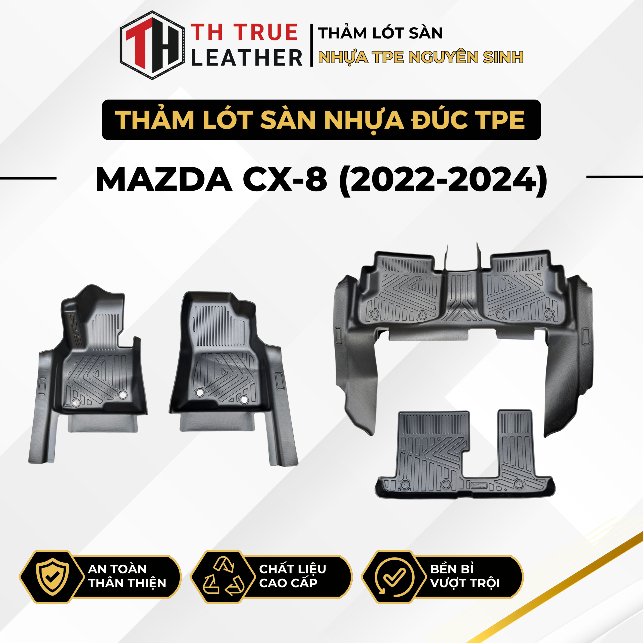 Thảm lót sàn ô tô TPE Mazda CX8 2018-2026