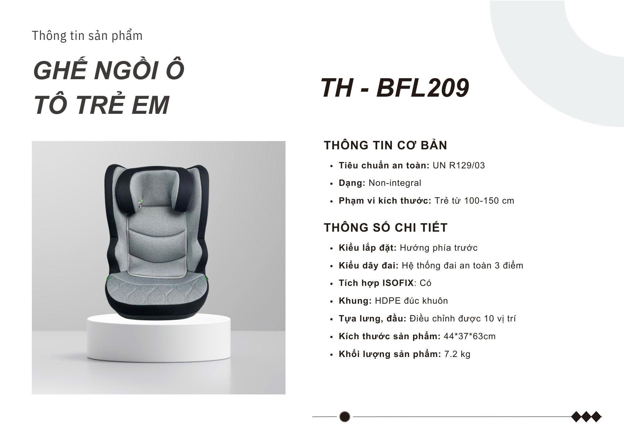 Alternative view of Ghế trẻ em TH BFL209
