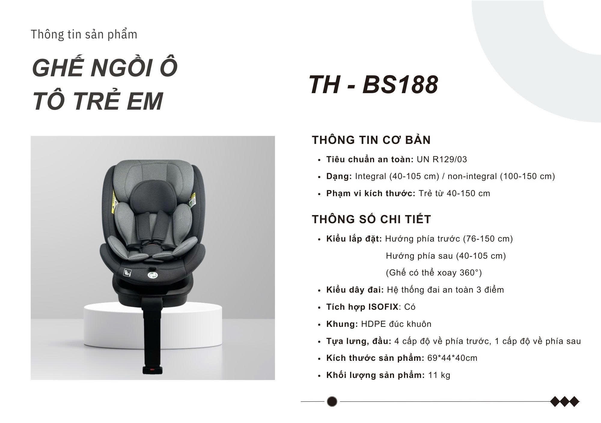 Alternative view of Ghế trẻ em TH BS188