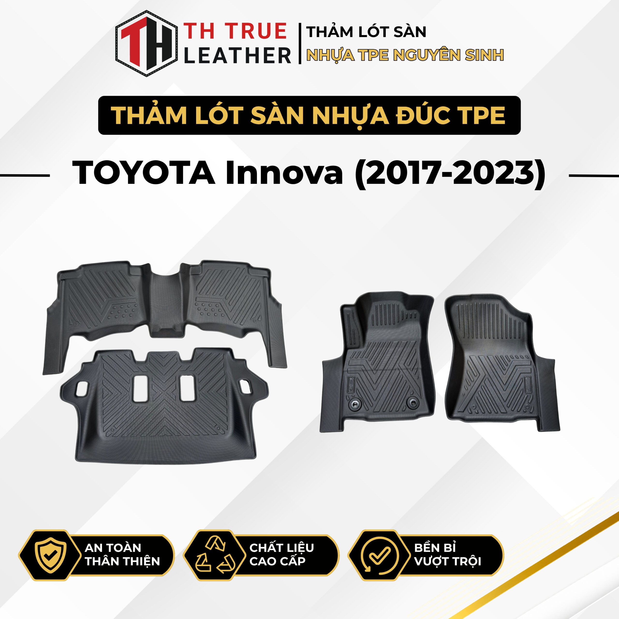 Thảm lót sàn ô tô TPE Toyota Innova Cross 2024-2026 Bản Xăng