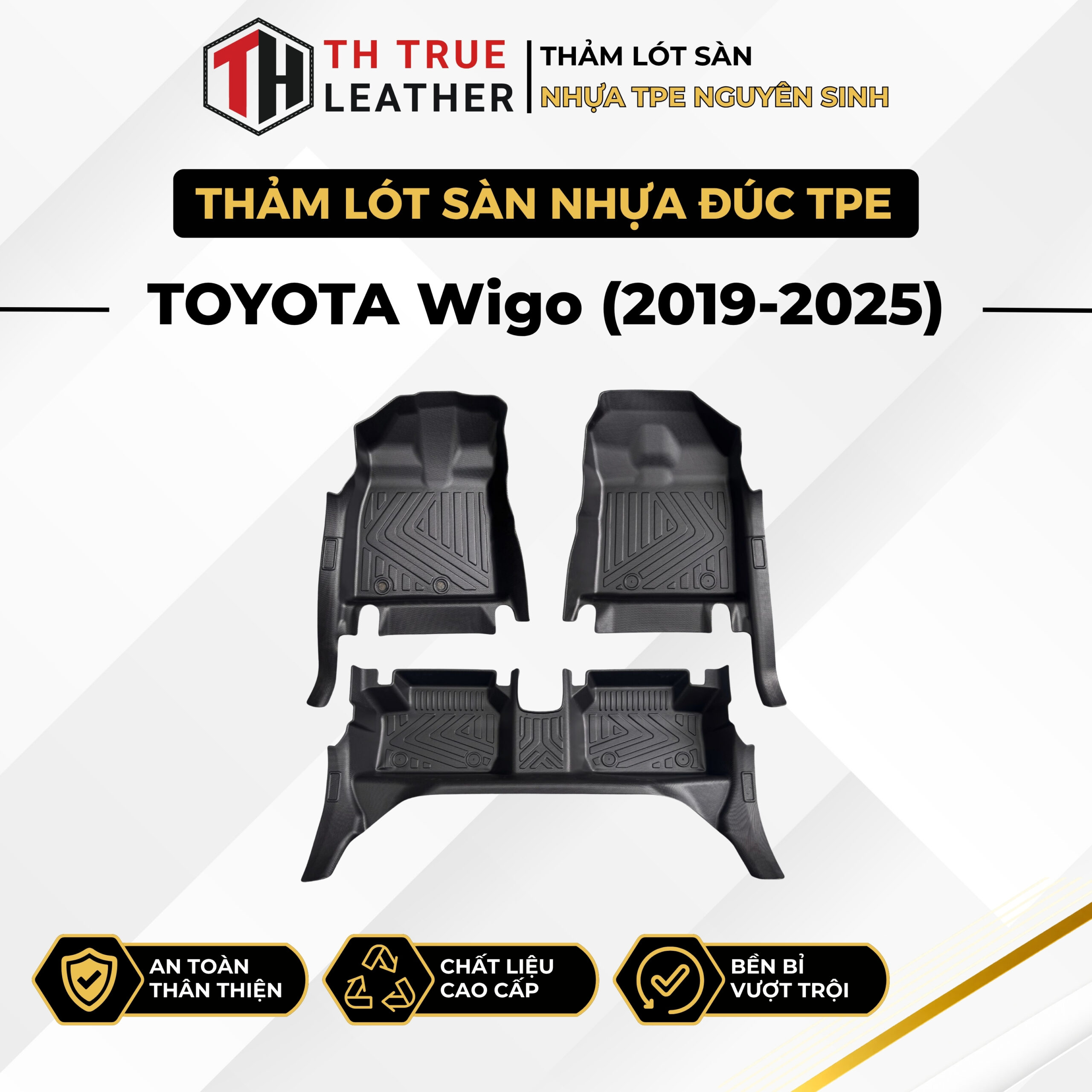 Thảm lót sàn ô tô TPE Toyota Wigo 2023 – 2025