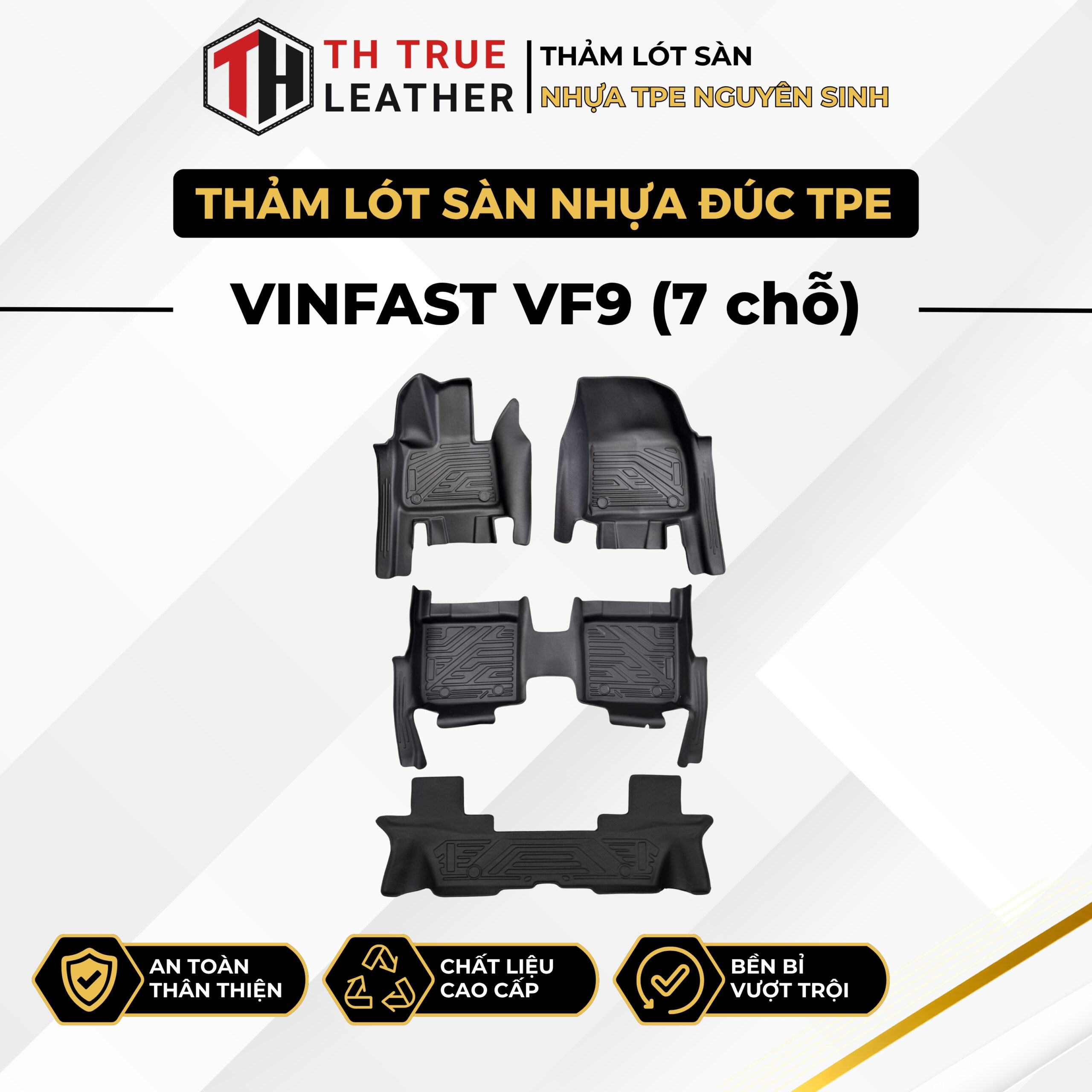 Thảm lót sàn ô tô TPE Vinfast VF9 7 Chỗ