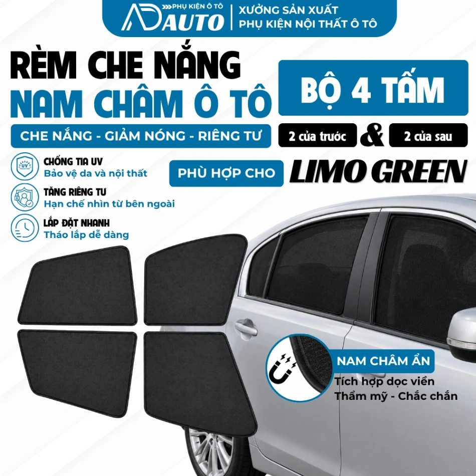 Rèm che nắng ô tô VINFAST LIMO GREEN