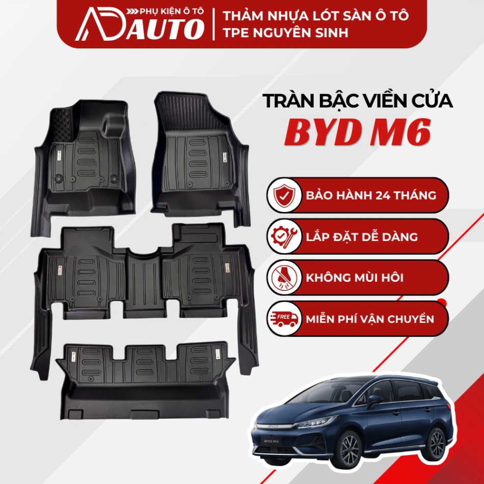 Thảm lót sàn ô tô TPE BYD M6