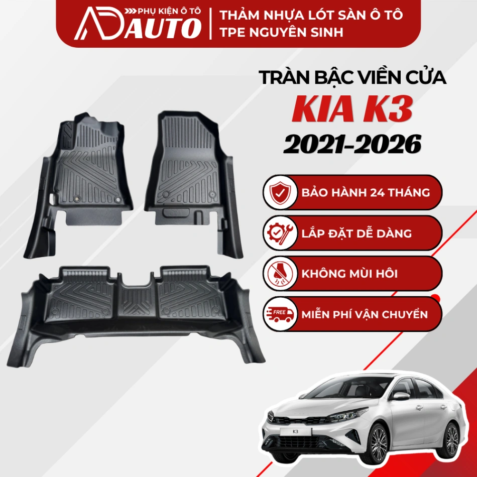 Thảm lót sàn ô tô TPE Kia K3 2021 – 2026