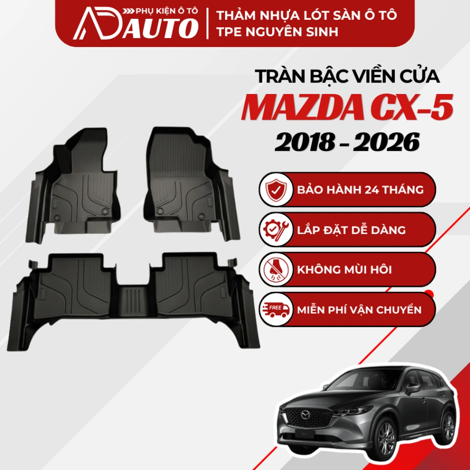 Thảm lót sàn ô tô TPE Mazda CX5 2018 – 2026