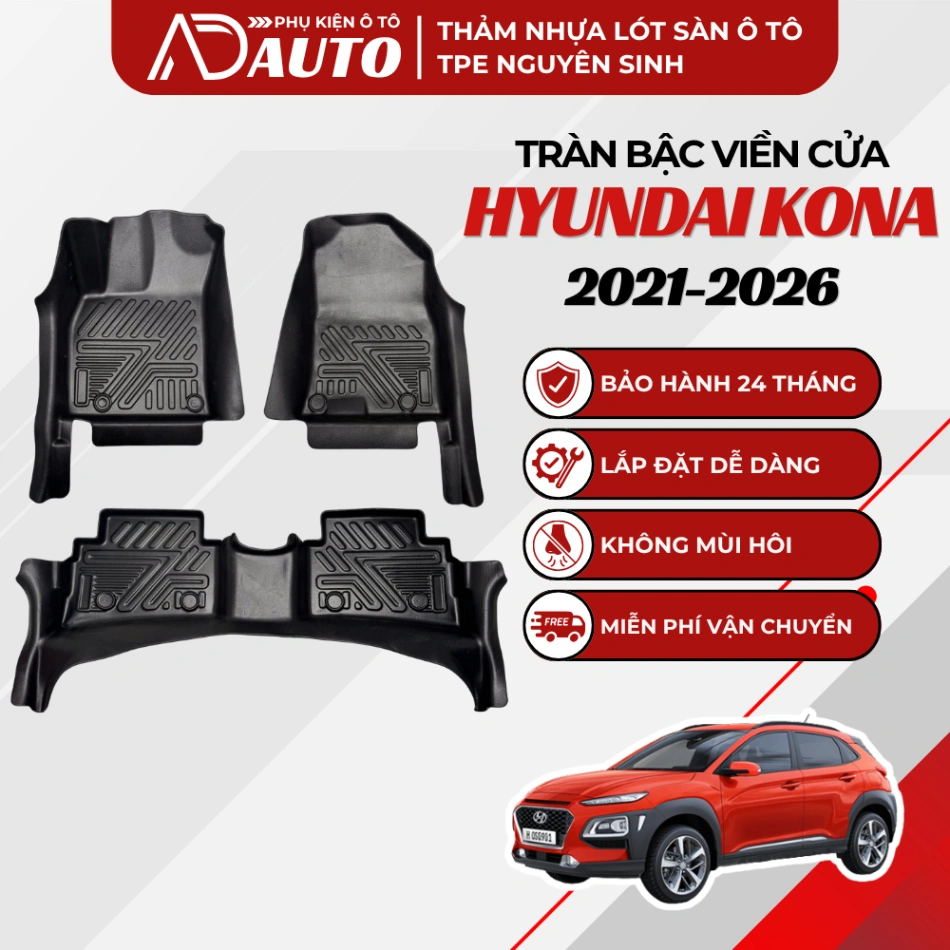 Thảm lót sàn ô tô TPE Hyundai Kona 2021 – 2026
