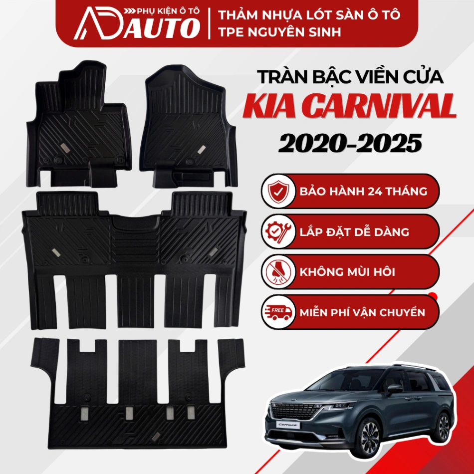Thảm lót sàn ô tô TPE Kia Carnival 2020 – 2025