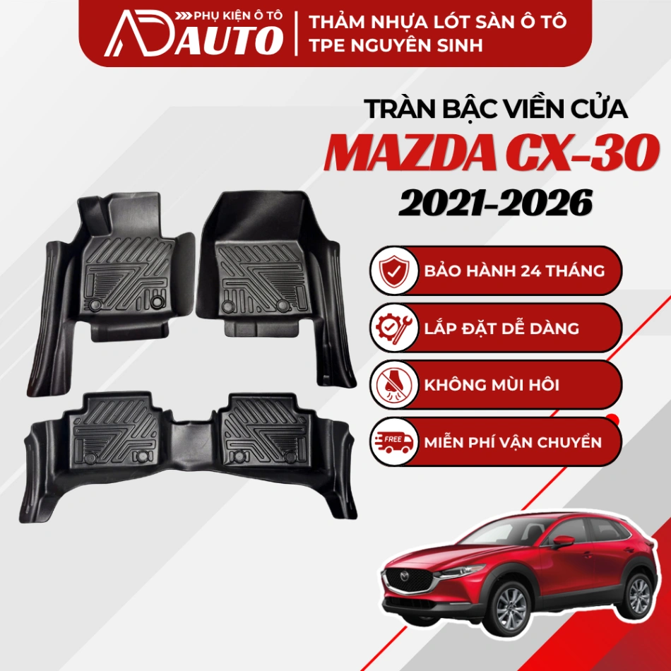 Thảm lót sàn ô tô TPE Mazda Cx – 30 2021-2026