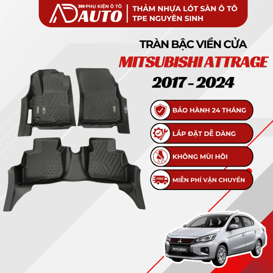 Thảm lót sàn ô tô TPE Mitsubishi Attrage 2017 – 2024