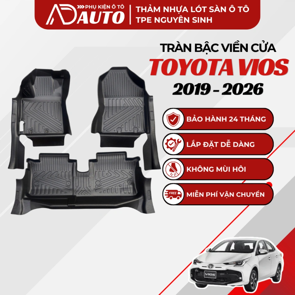 Thảm lót sàn ô tô TPE Toyota Vios 2019 – 2026