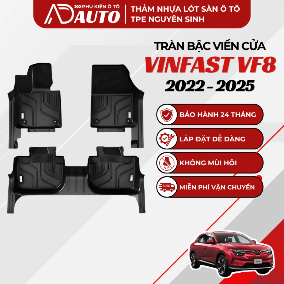Thảm lót sàn ô tô TPE Vinfast VF8 2022-2025